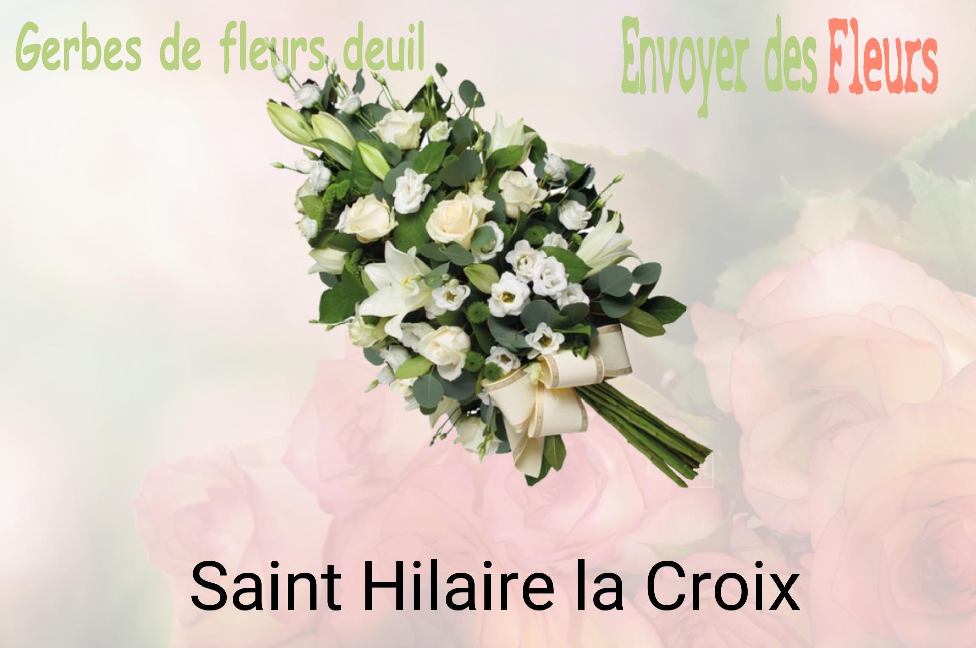 Gerbe de fleurs de deuil livrée à Saint-Hilaire-la-Croix